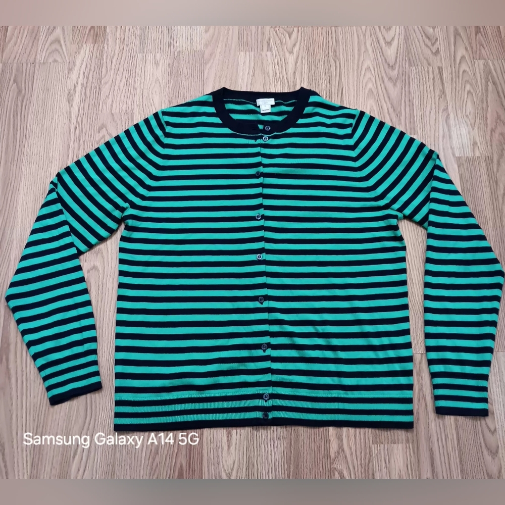 J CREW The CARYN Cardigan Women's XL Long Sleeve Front Button Sweater